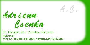 adrienn csenka business card